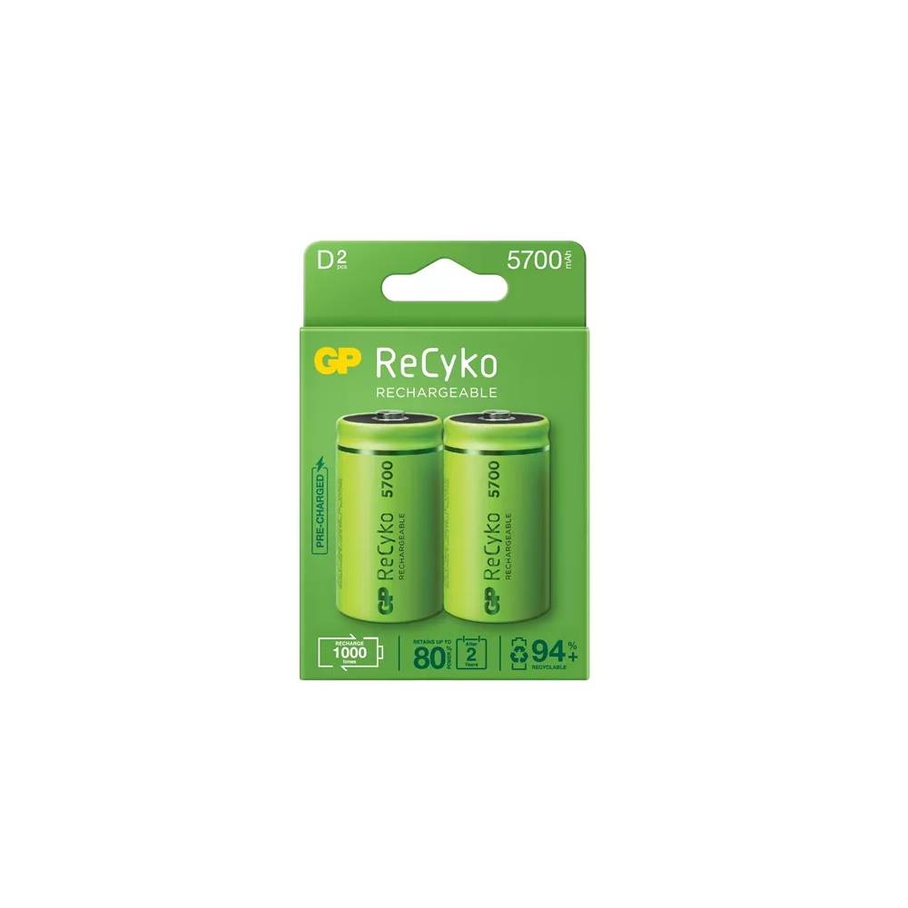 Įkraunamas elementas GP GPRHC57DB025, D, 5700 mAh, 2 vnt.