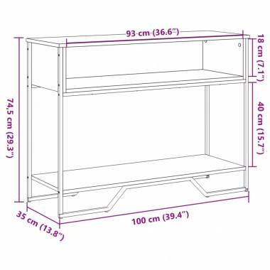 Konsolinis staliukas, 100x35x74.5cm, mediena