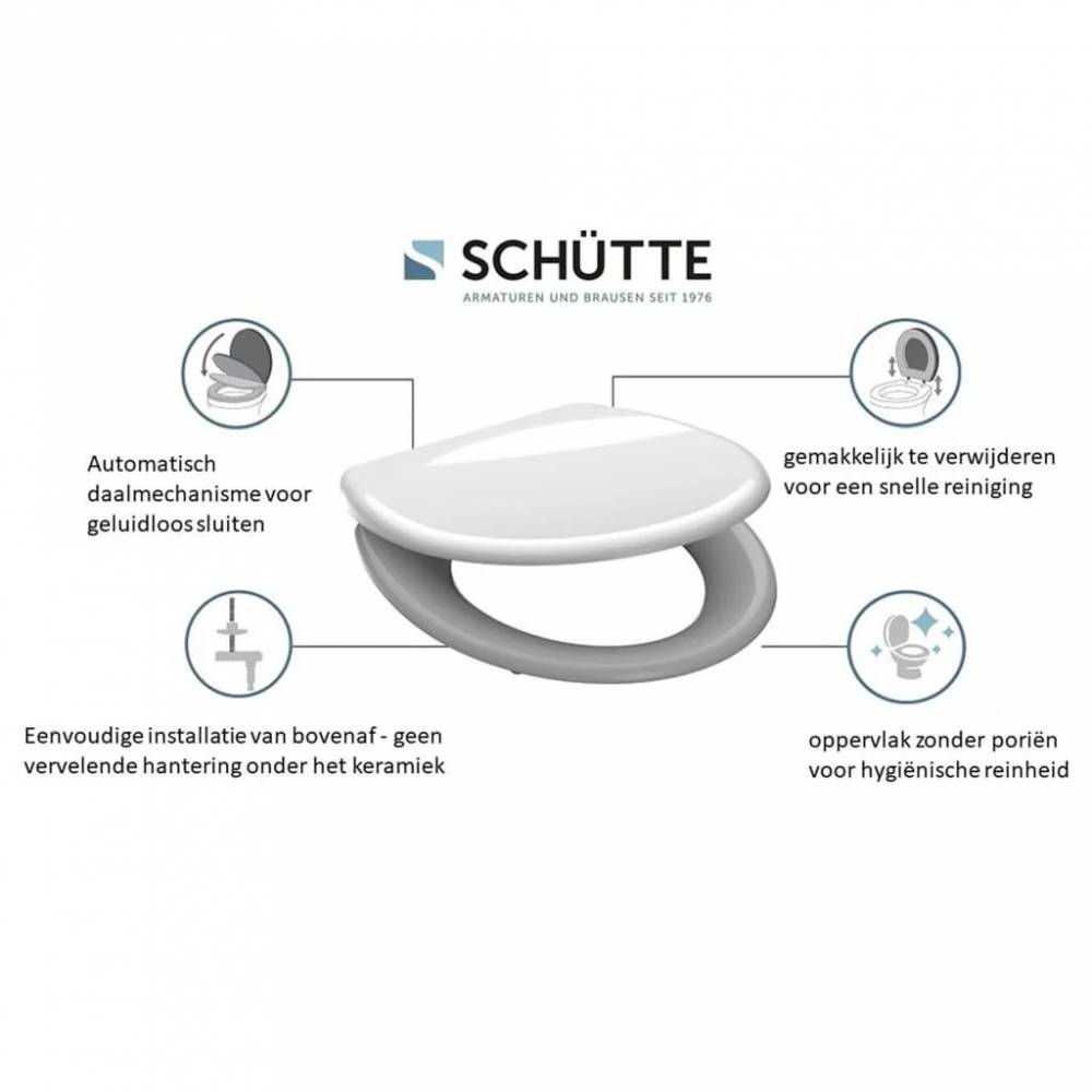 SCHÜTTE Klozeto sėdynė su soft-close mechanizmu, duroplastas