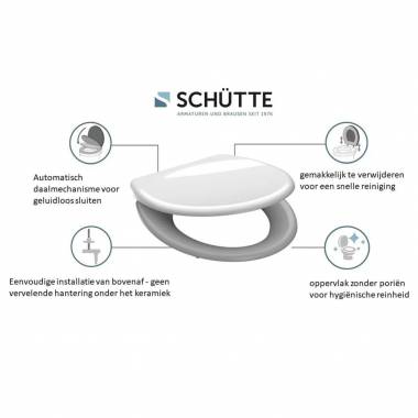 SCHÜTTE Klozeto sėdynė su soft-close mechanizmu, duroplastas