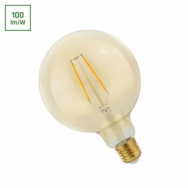 Lemputė Spectrum LED, G125, šiltai balta, E27, 4.9 W, 490 lm