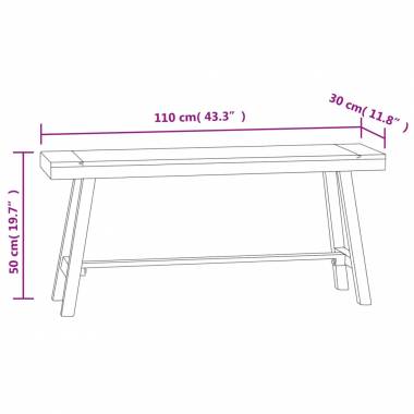 Suoliukas, 110cm, tikmedžio medienos masyvas