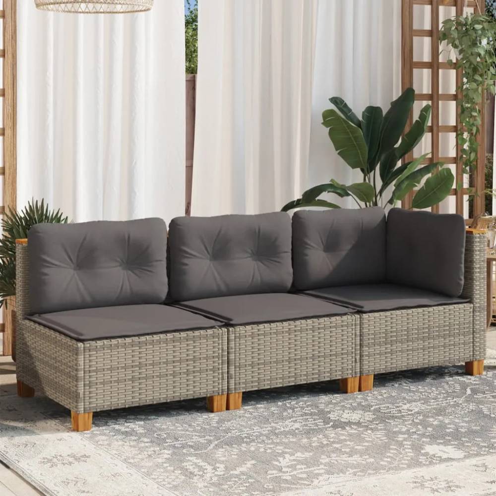 Modulinė sodo sofa su pagalvėlėmis, poliratanas