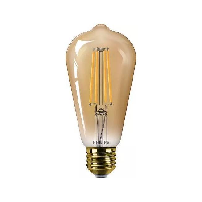 Lemputė Philips LED, ST64, geltona, E27, 5.8 W, 650 lm