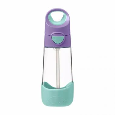 B.BOX BB500303 Tritano butelis su šiaudeliu 450 ml Lilac Pop