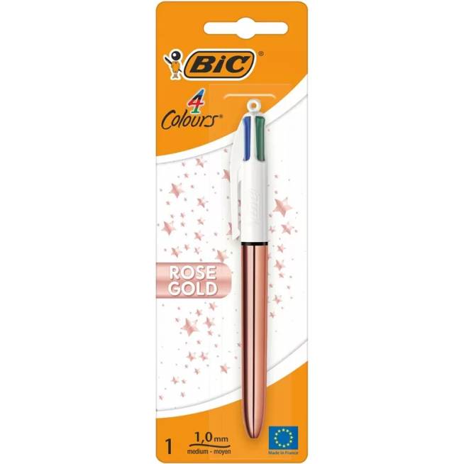 Tušinukas Bic 4 in 1, aukso/balta/rožinė, 1 mm