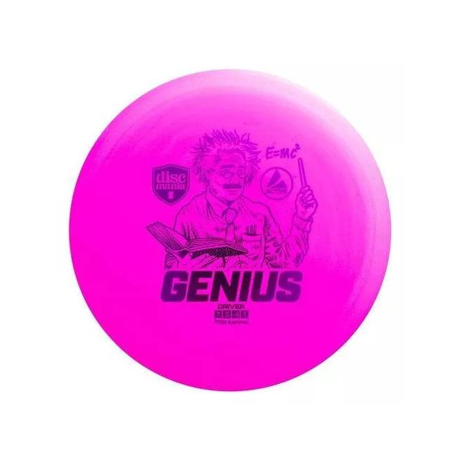 Diskgolfo diskas Discmania Genius Driver 7/5/-4/1, 21.1 cm x 21.1 cm, rožinė