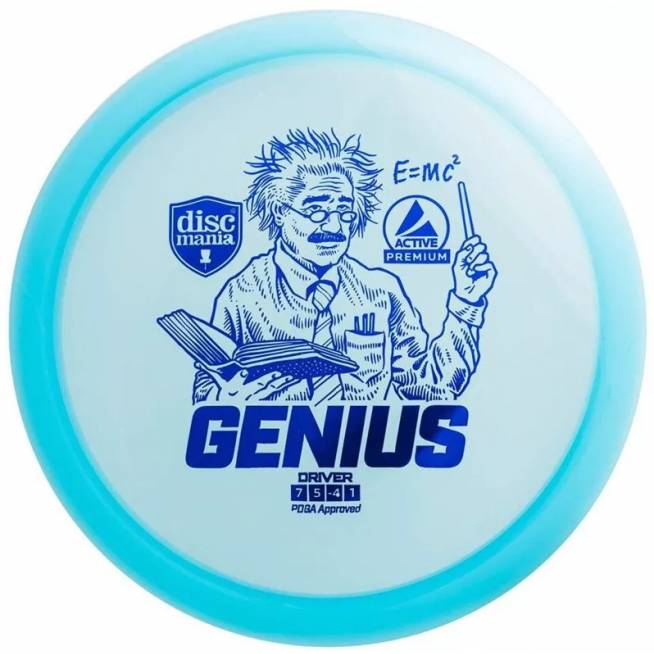 Diskgolfo diskas Discmania Premium Genius Fairway Driver 7/5/-4/1, 21.1 cm x 21.1 cm, mėlyna