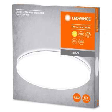 Šviestuvas plafonas Ledvance Orbis Ultra Slim Clickdim, 22 W, LED, 3000 °K