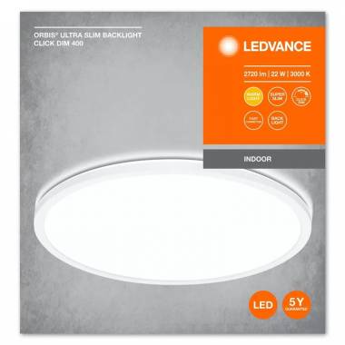 Šviestuvas plafonas Ledvance Orbis Ultra Slim Clickdim, 22 W, LED, 3000 °K