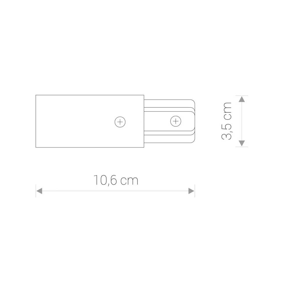 Profilio užbaigimas Nowodvorski TRACK Power End Cap,106mm