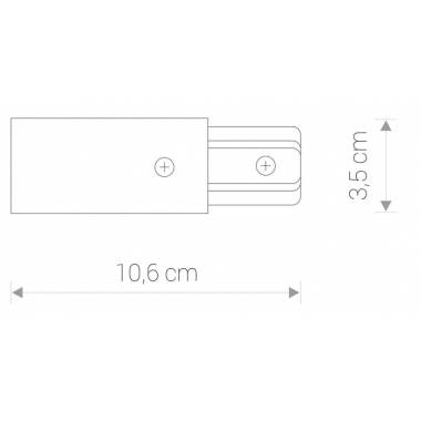 Profilio užbaigimas Nowodvorski TRACK Power End Cap,106mm