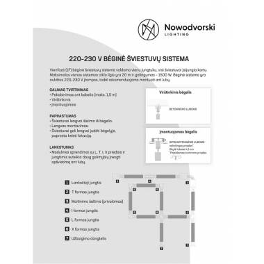 Jungtis Nowodvorski TRACK PROFILE L CONNECTOR, 70 mm