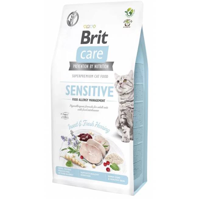 Sausas kačių maistas Brit Care Sensitive Adult, žuvis, 2 kg