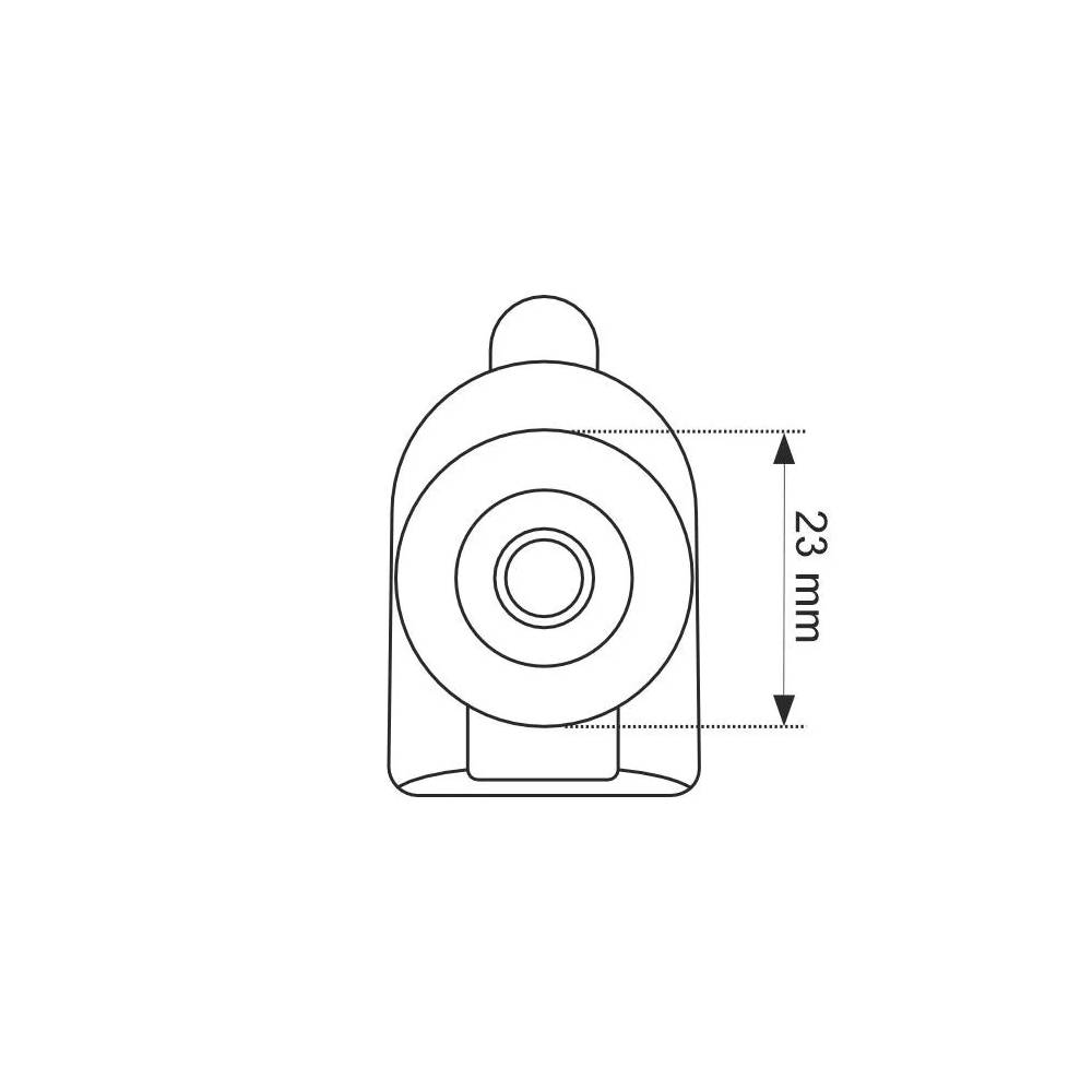 Dušo komplektuojanti dalis, ratukai dušo kabinai Thema Lux QZ-20 P1D23, Ø 2.3 cm, 2 vnt.