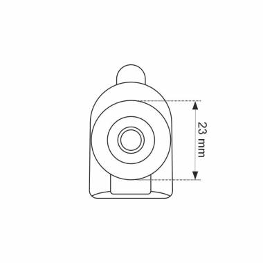 Dušo komplektuojanti dalis, ratukai dušo kabinai Thema Lux QZ-20 P1D23, Ø 2.3 cm, 2 vnt.