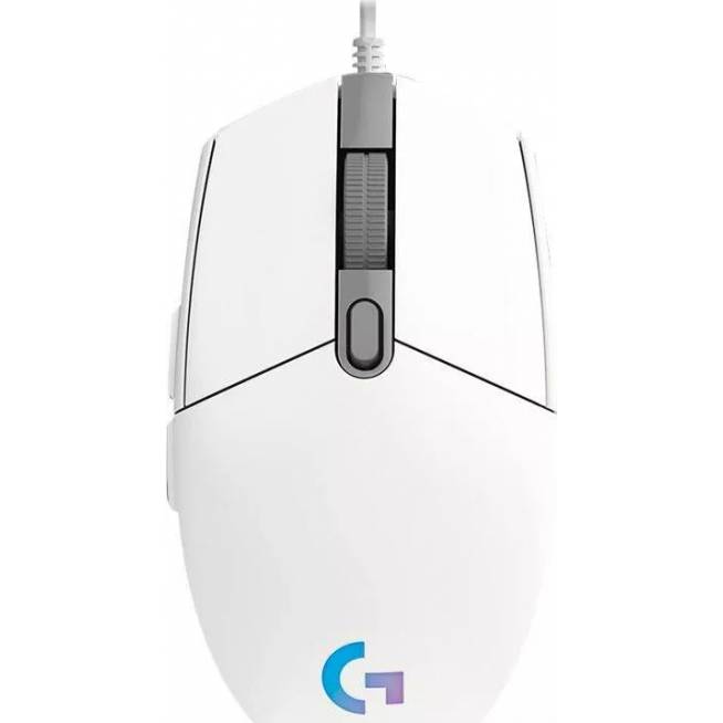 Žaidimų pelė Logitech G102 Lightsync, balta