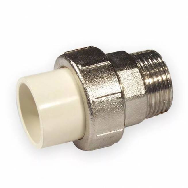 Adapteris Nibco CPVC-MET 4733-405, 1/2 colio - Išorinis sriegis/1/2 colio - Klijuojamas vidus, chloruotas...