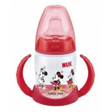 NUK ZE-104 rinkinys FC buteliukas 150 ml su rankenėlėmis ir temperatūros indikatoriumi DISNEY M Mickey Mouse + nemokamas silikon