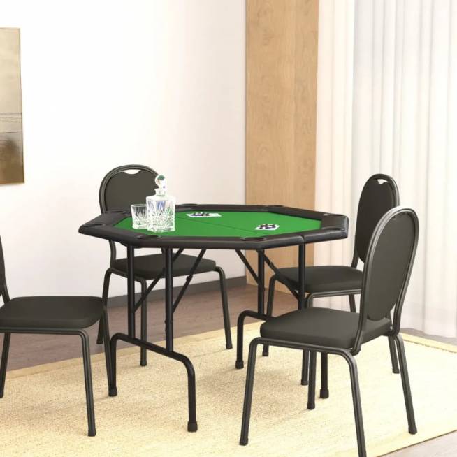 Sulankstomas pokerio stalas 108x108x75cm, 8 žaidėjai