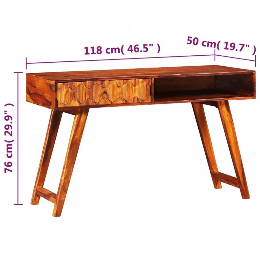 Rašomasis stalas, rausvosios dalbergijos mediena, 118x50x76cm