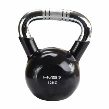 Kettlebell HMS KTC20 BLACK ketaus rankena su rakteliais