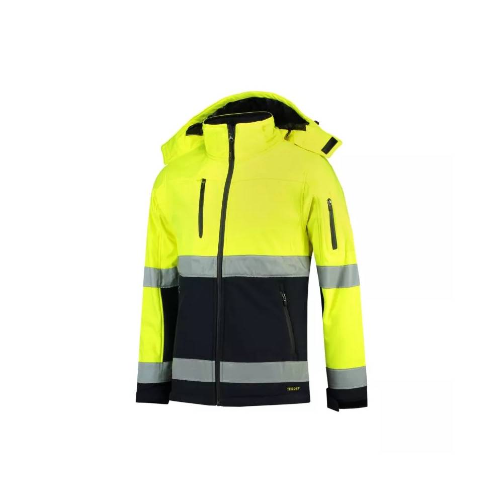 "Rimeck" dvispalvė EN ISO 20471 Softshell striukė M MLI-T5297 fluorescencinė geltona