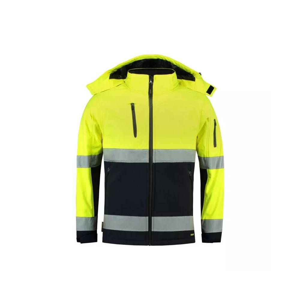 "Rimeck" dvispalvė EN ISO 20471 Softshell striukė M MLI-T5297 fluorescencinė geltona