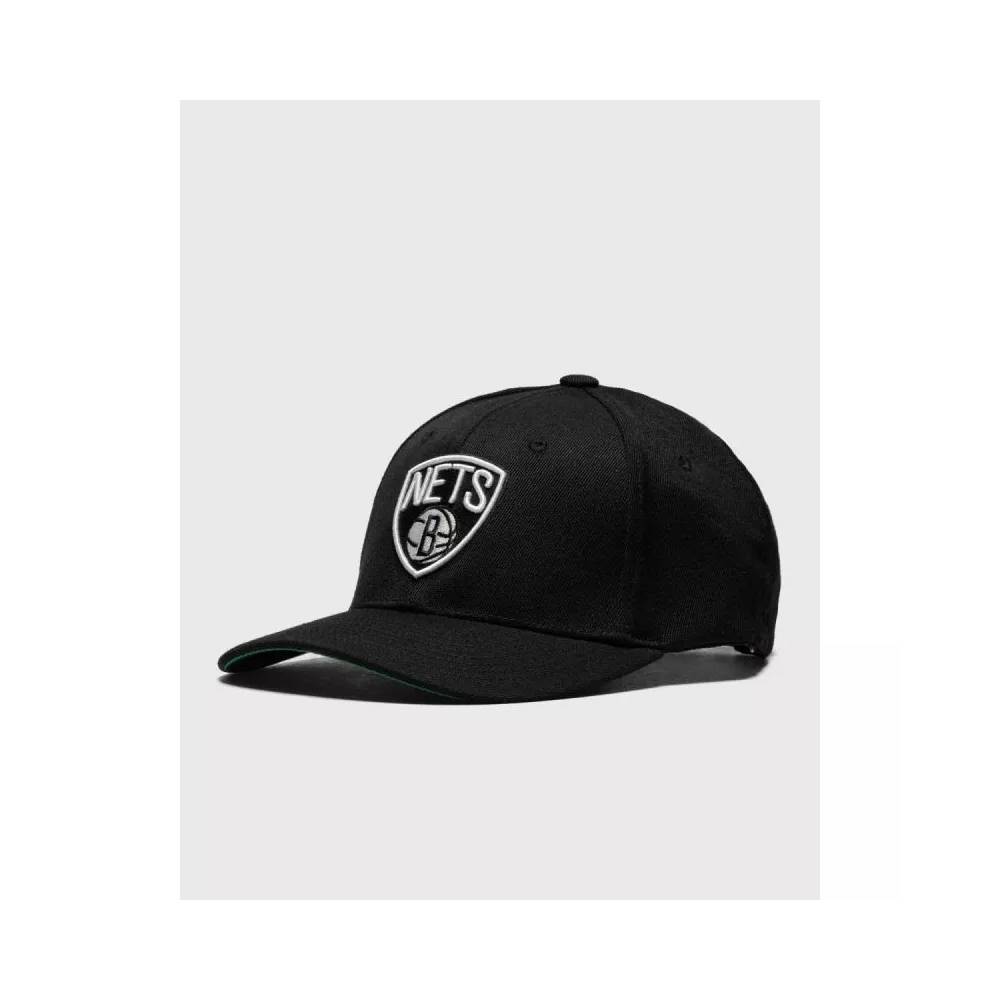 Mitchell & Ness NBA Brooklyn Nets Team Logo High Crown 6 Panel Classic Red Snapback kepurė HHSSINTL102-BNEYYYPPPBLCK