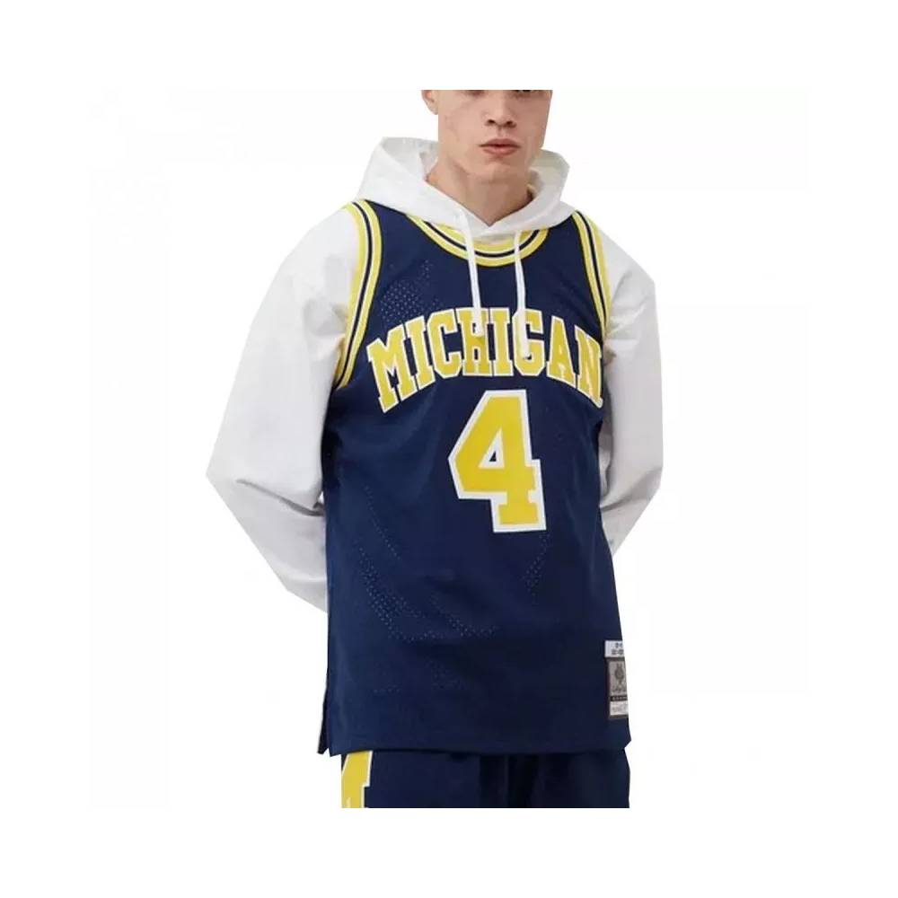 Mitchell & Ness NCAA Swingman Road Jersey Michigan1991 Chris Webber SMJY4437-UMI91CWEASBL