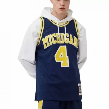 Mitchell & Ness NCAA Swingman Road Jersey Michigan1991 Chris Webber SMJY4437-UMI91CWEASBL