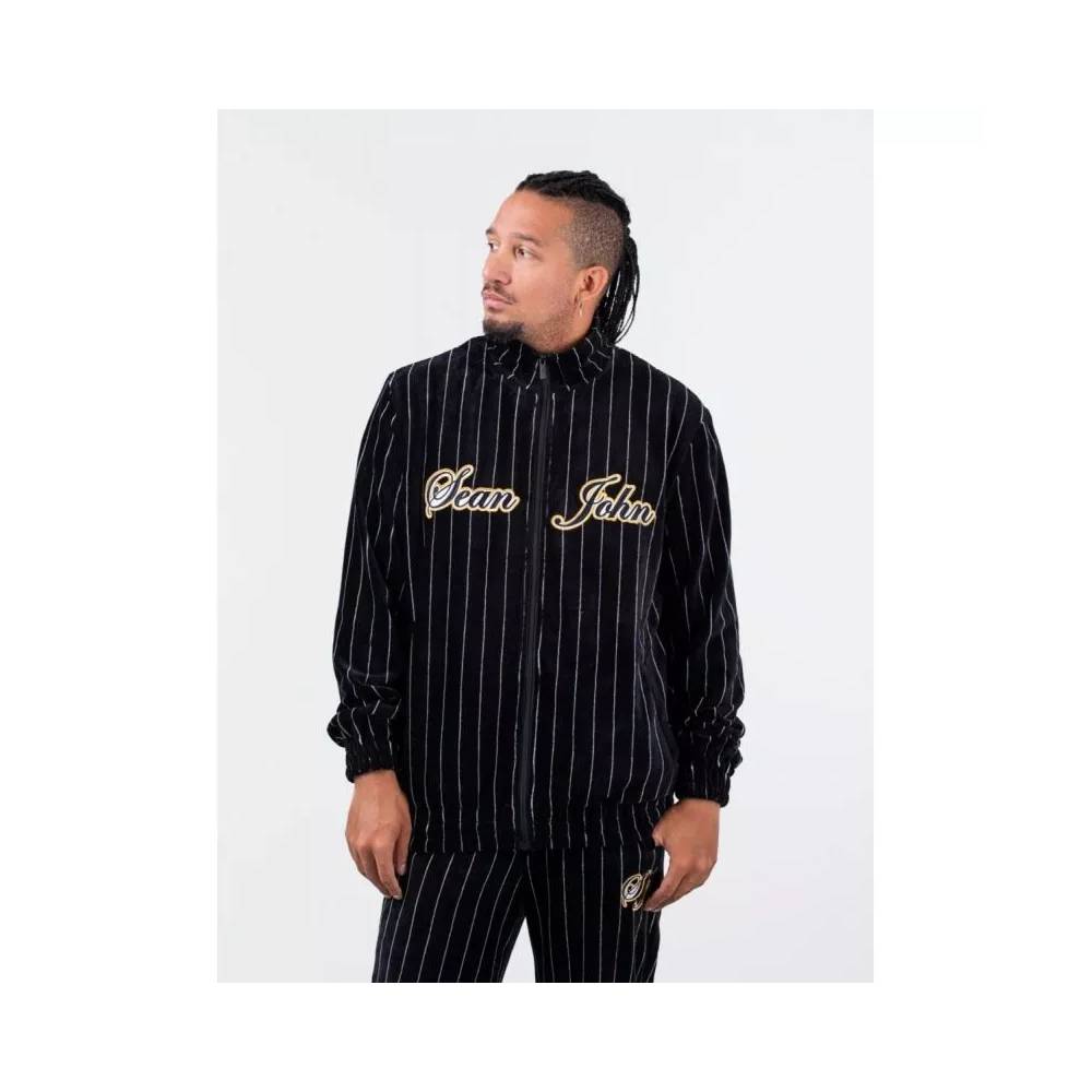 Sean John Vintage Pinstripe Velours Sportinė striukė M 6078109