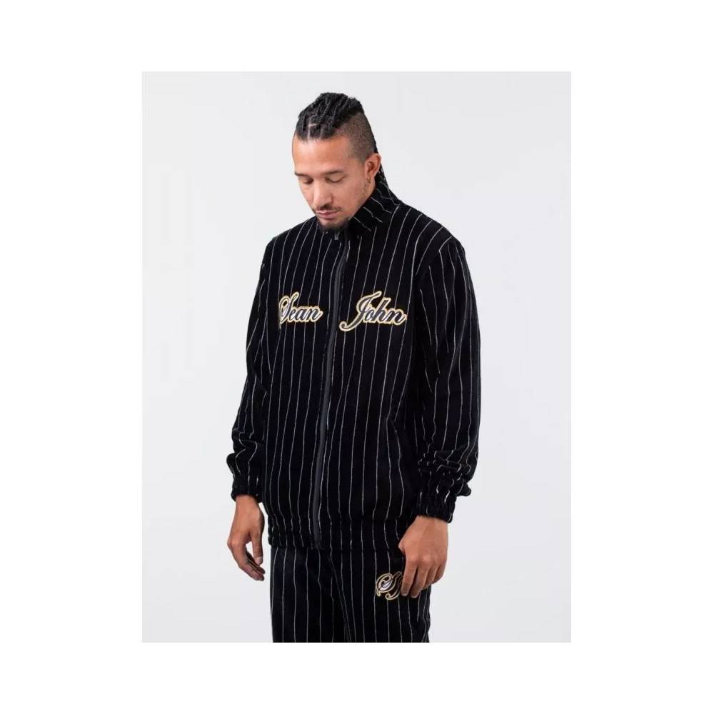 Sean John Vintage Pinstripe Velours Sportinė striukė M 6078109