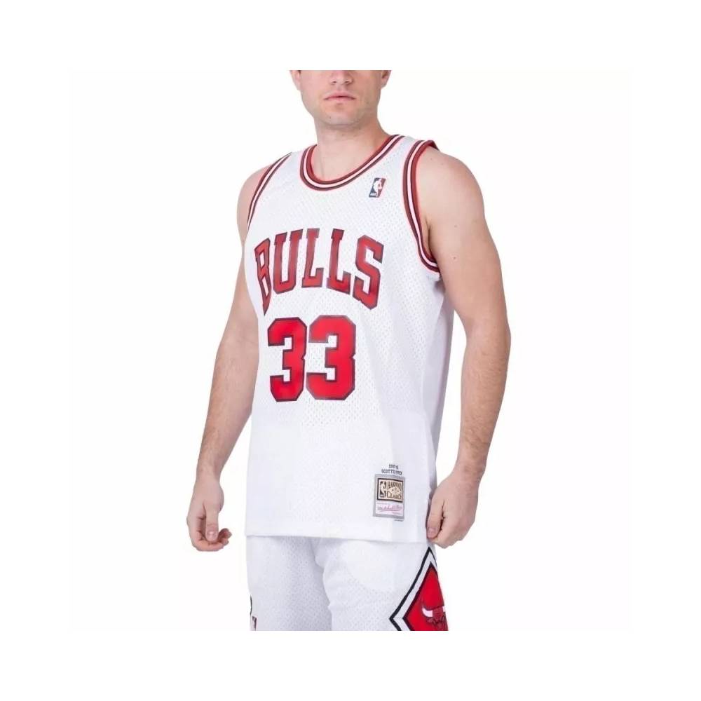 Mitchell & Ness Chicago Bulls NBA Home Swingman Jersey Bulls 97-98 Scottie Pippen M SMJYAC18054-CBUWHIT97SPI