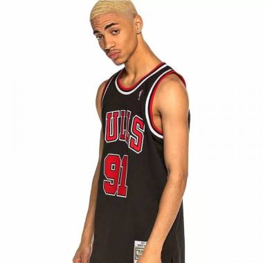 Mitchell & Ness Chicago Bulls NBA Swingman Alternate Jersey Bulls 97 Dennis Rodman SMJYGS18152-CBUBLCK97DRD