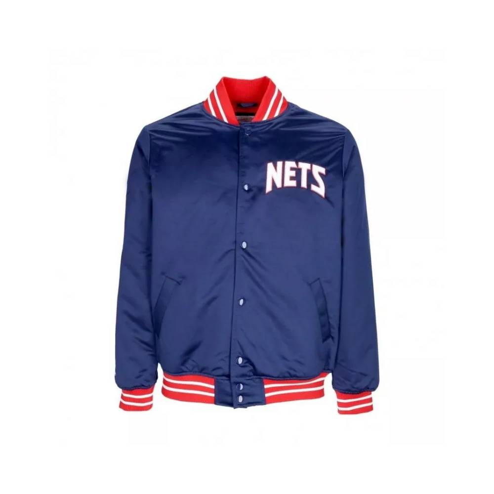 Mitchell & Ness NBA sunkiasvorė satino striukė New Jersey Nets OJBF3413-NJNYYPPPNPNAVY