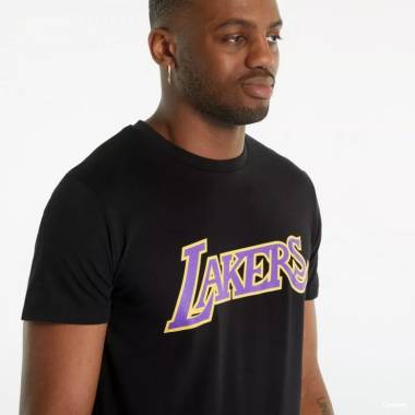 "Mitchell & Ness" NBA komandos logotipas marškinėliai Los Angeles Lakers BMTRINTL1051-LALBLCK