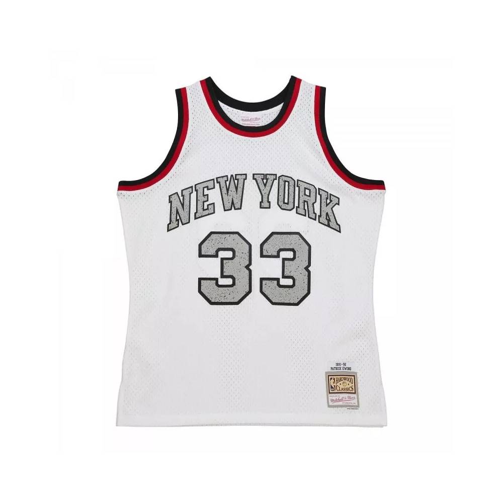 Mitchell & Ness NBA Cracked Cement Swingman Jersey Knicks 1991 Patrick Ewing M TFSM5934-NYK91PEWWHIT