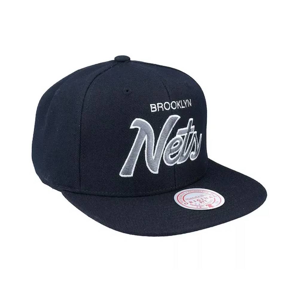 Mitchell & Ness NBA Brooklyn Nets Team Script 2.0 Snapback Nets kepurė HHSS3280-BNEYYYPPPBLCK