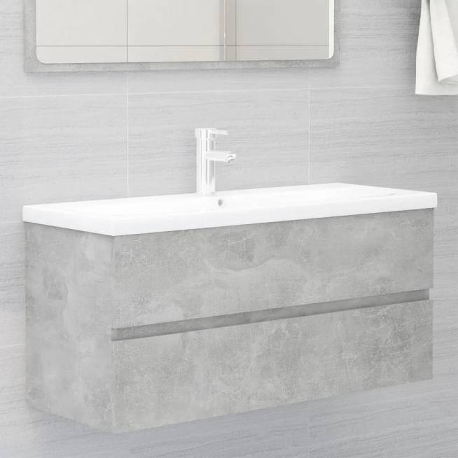 Bathroom Vanity Unit with Integrated Sink and Faucet