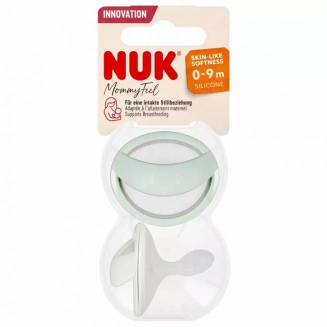 NUK 175310 Silikoninis čiulptukas 0-9 m Mama Ful 2 vnt., žalias