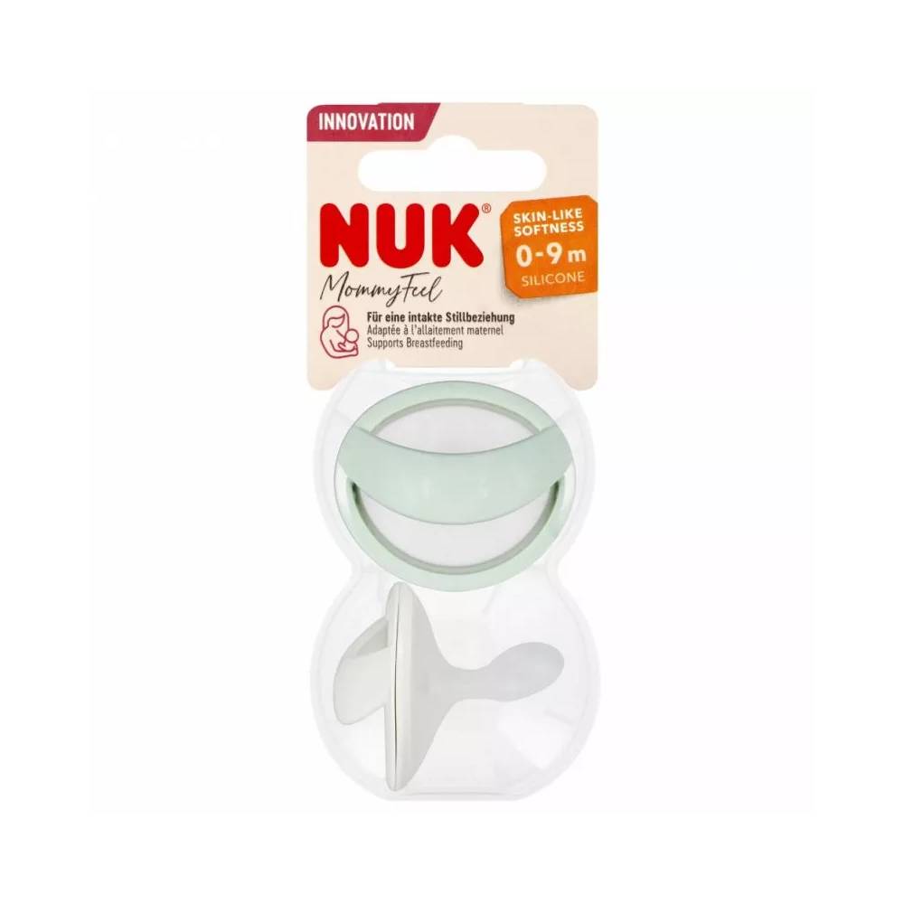 NUK 175310 Silikoninis čiulptukas 0-9 m Mama Ful 2 vnt., žalias