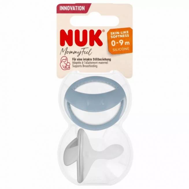 NUK 175313 Silikoninis čiulptukas 0-9 m Mommy Ful 2 vnt., mėlynos spalvos