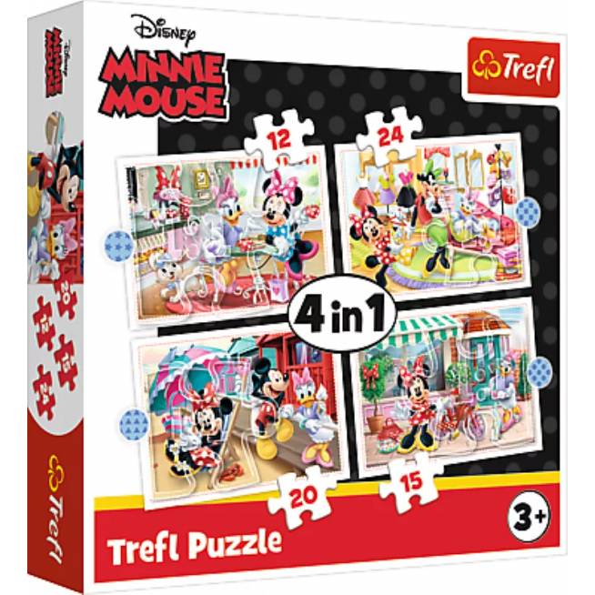 TREFL 34355 Dėlionė 4in1 Minnie su draugais