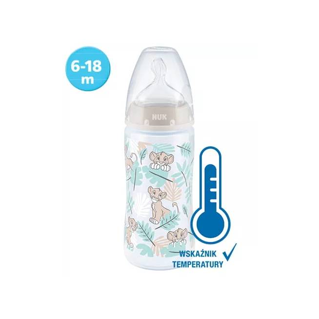 NUK 741764 FC+ 300ml buteliukas DISNEY KING LION su temperatūros indikatoriumi 6-18m