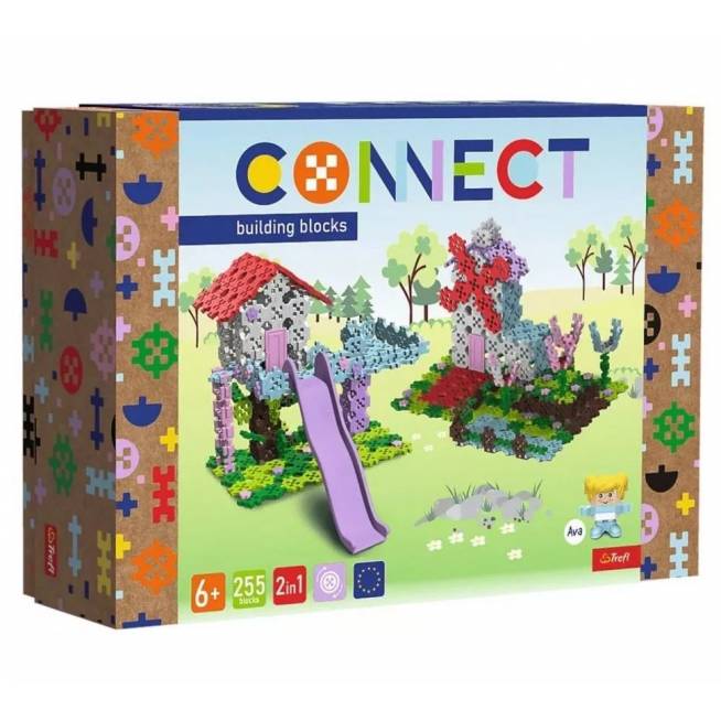 TREFL 61978 Connect 2in1 plytos - Medžio namelis / vėjo malūnas