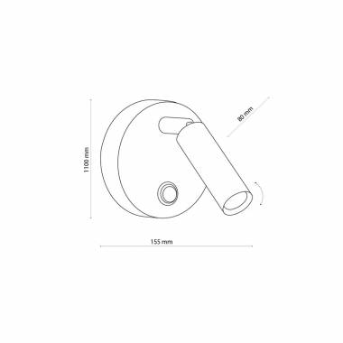 Šviestuvas sieninis TK Lighting Enzo 1372, 6 W, LED, 4000 °K