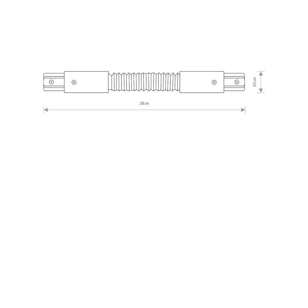 Jungtis Nowodvorski TRACK PROFILE FLEX CONNECTOR, 280 mm