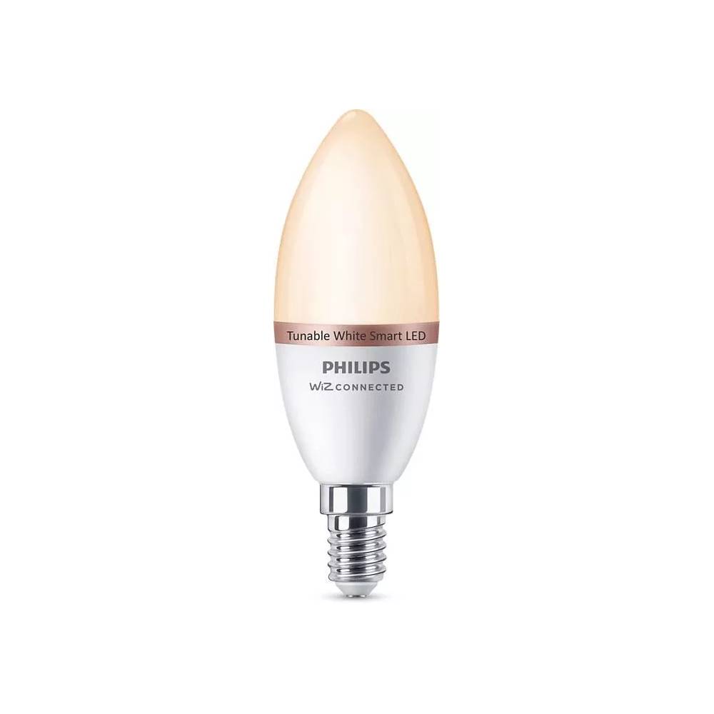 Lemputė Philips Wiz LED, C37, derinama balta, E14, 4.9 W, 470 lm