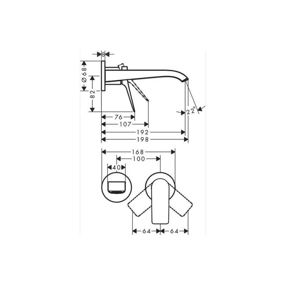 Praustuvo maišytuvas Hansgrohe Vivenis 75050670, juodas